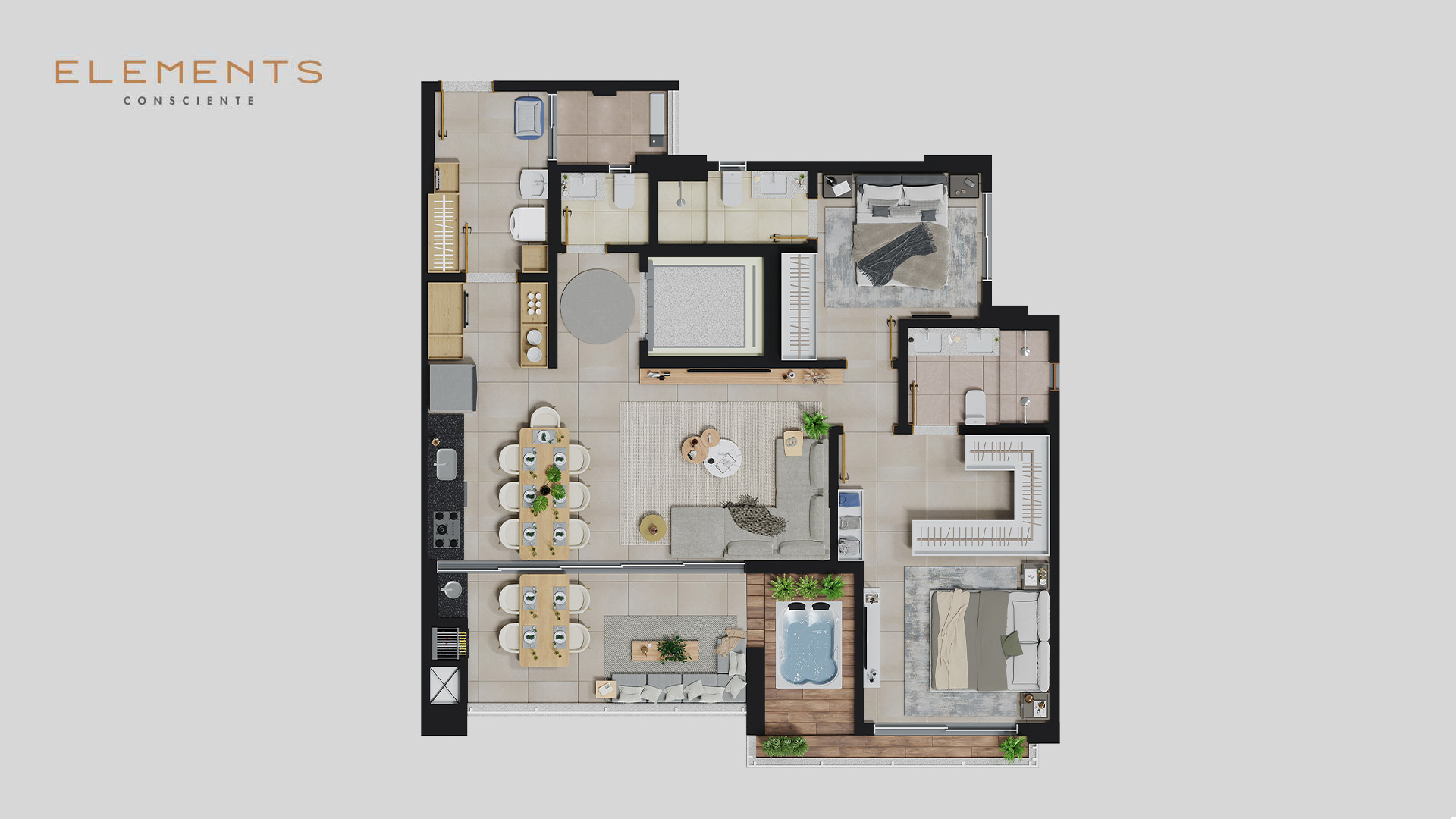 Planta Baixa Elements Unidade 2802